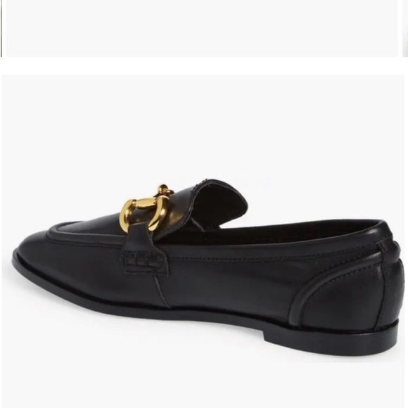 Jeffrey Campbell Loafers Velviteen Horsebit Bit Chain Slip On Flats Black Gold 7 - Picture 3 of 8